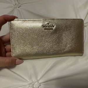 Gold Kate Spade Card Wallet